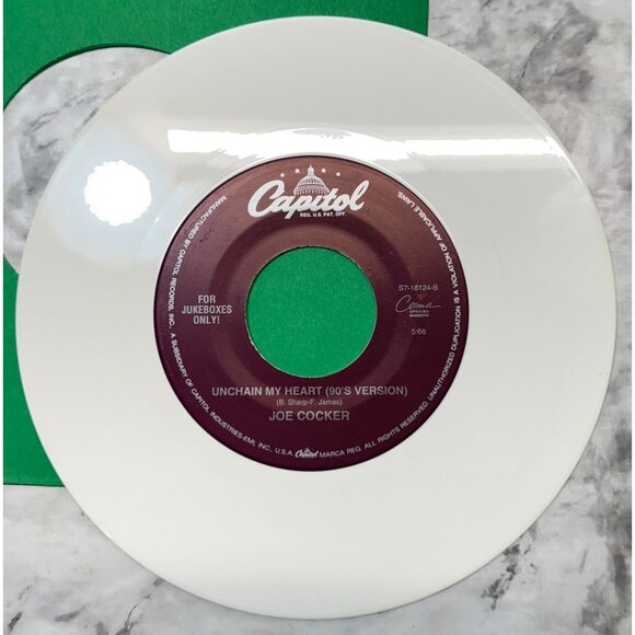 Joe Cocker The Simple Things / Unchain My Heart 90s Version 45 Rock White Vinyl - Picture 5 of 6